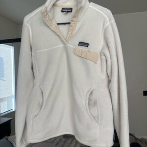 Patagonia Women’s Los Gatos 1/4-Snap Fleece Pullover – Size M – Birch White